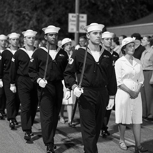 Night Parade of Sailors with Sword Escorts