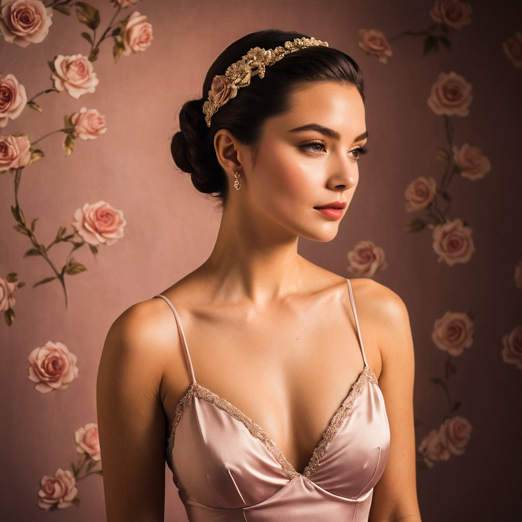 Elegant Retro Lingerie Photo Shoot