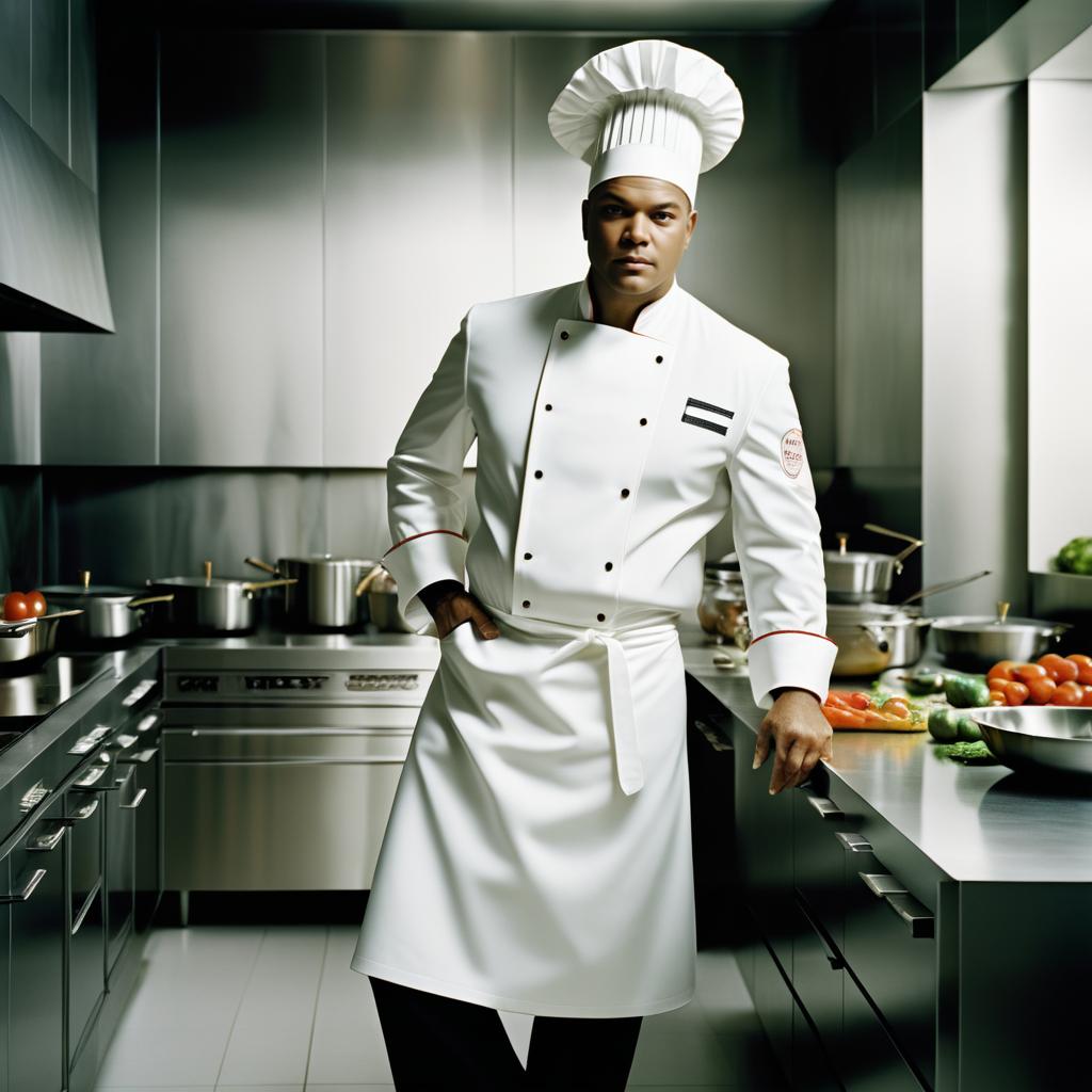 Charismatic Chef Portrait in Modern Kitchen