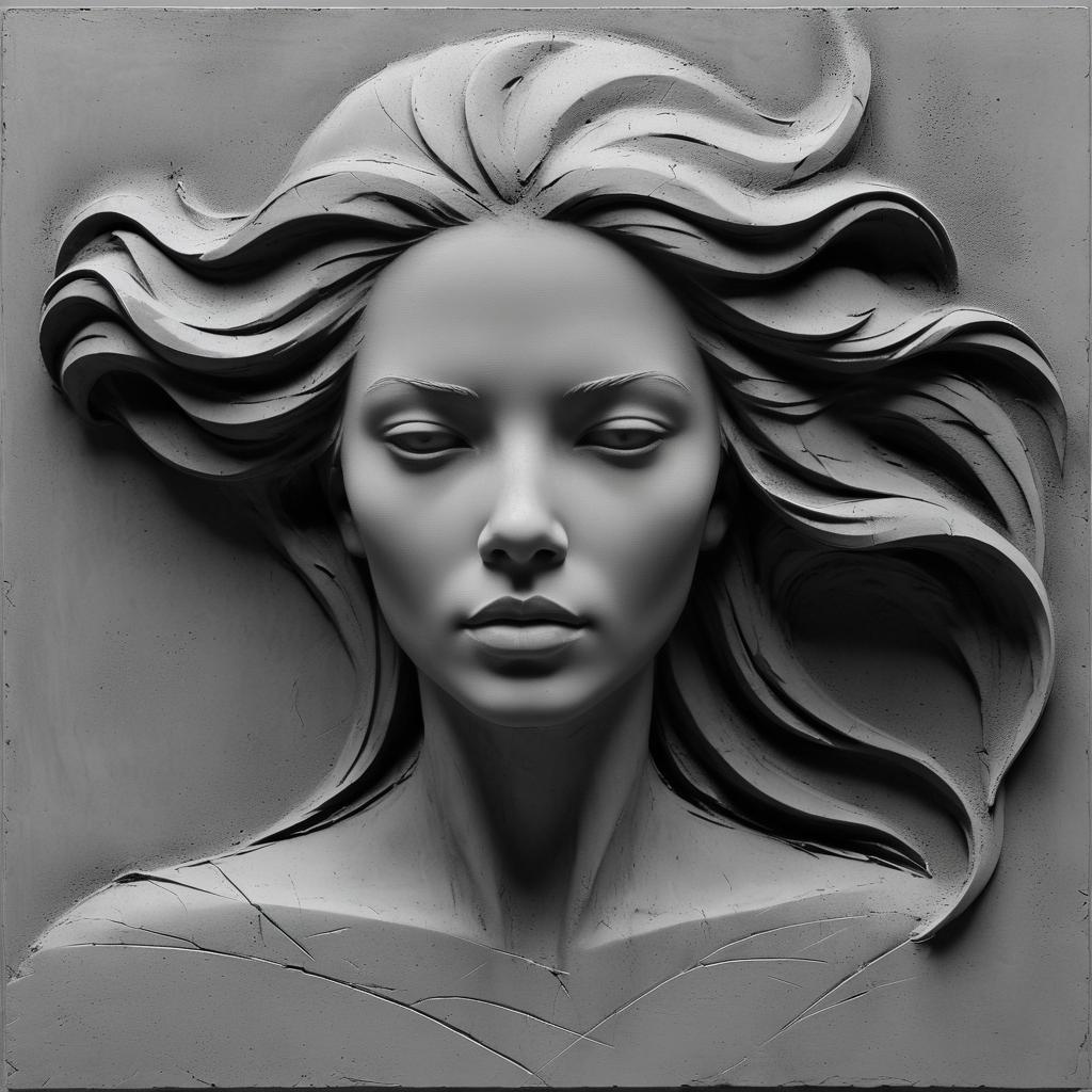 Dynamic Surrealist Sculpture of a Woman