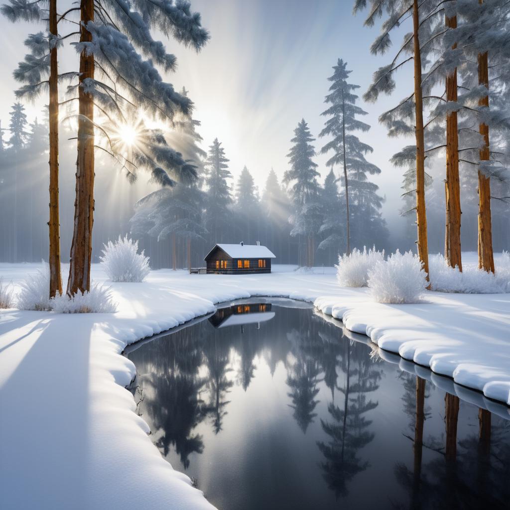 Winter Serenity: A Snowy Landscape