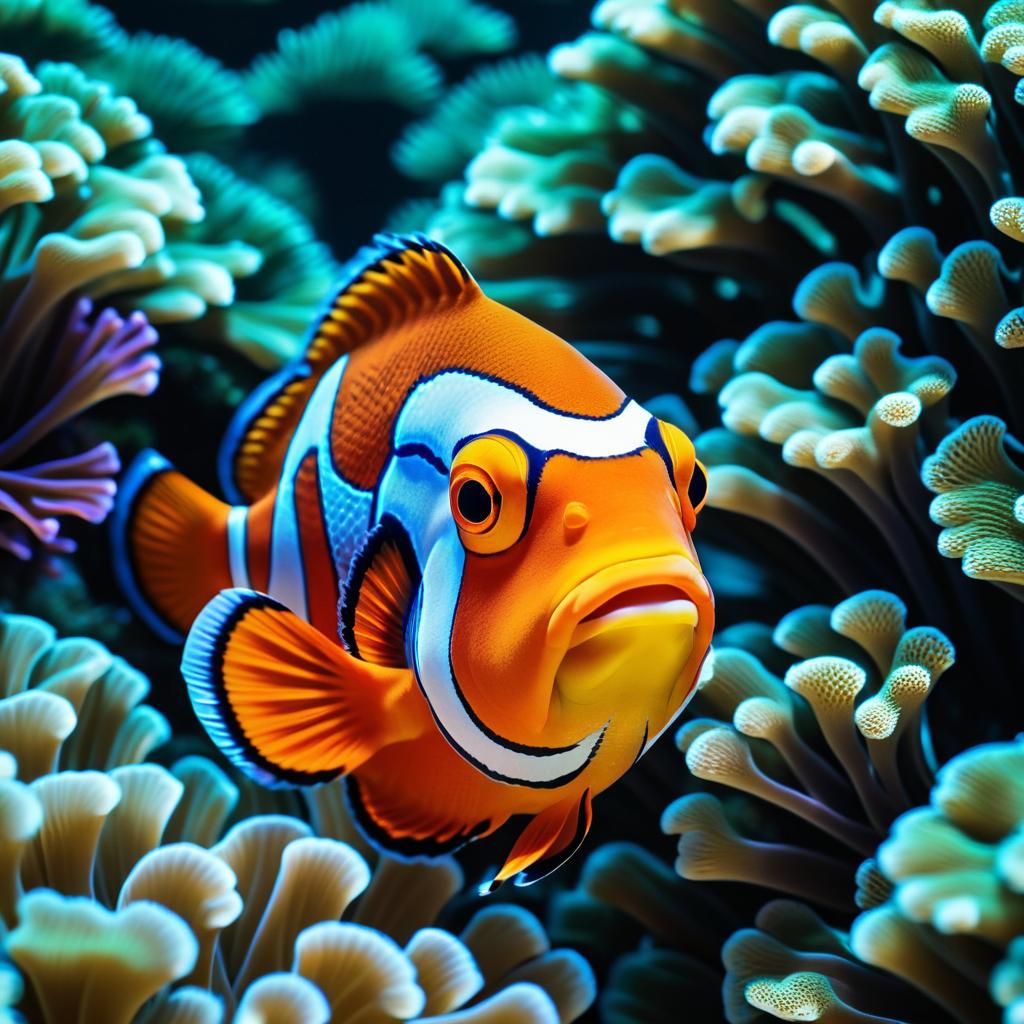 Ultra-Detailed Clownfish in Coral Reef