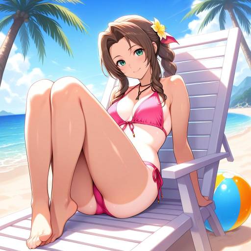 Aerith Gainsborough at the Beach