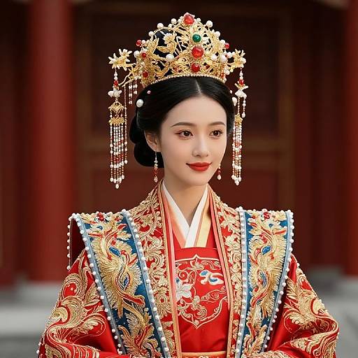 Elegant Woman in Traditional Chinese Dress