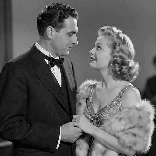 Elegant 1930s Couple in Black-and-White