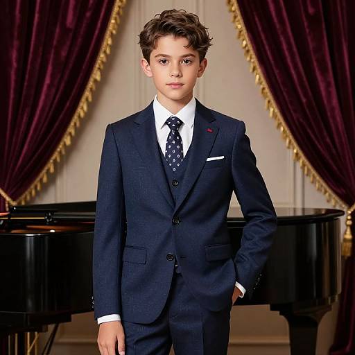 Sophisticated Boy in Evening Suit