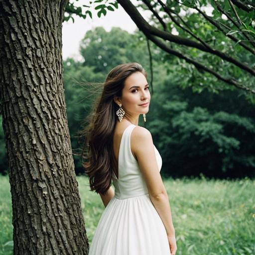 Woman in White Dress Outdoors