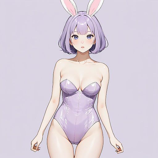 Nervous Bunny Girl in Lilac Setting