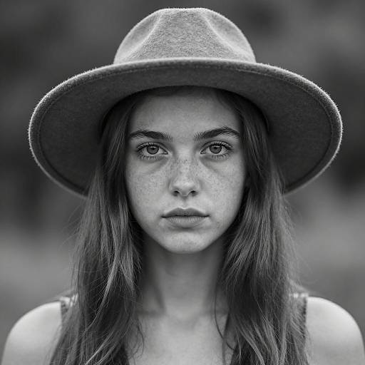 Stunning Black-and-White Portrait of Woman
