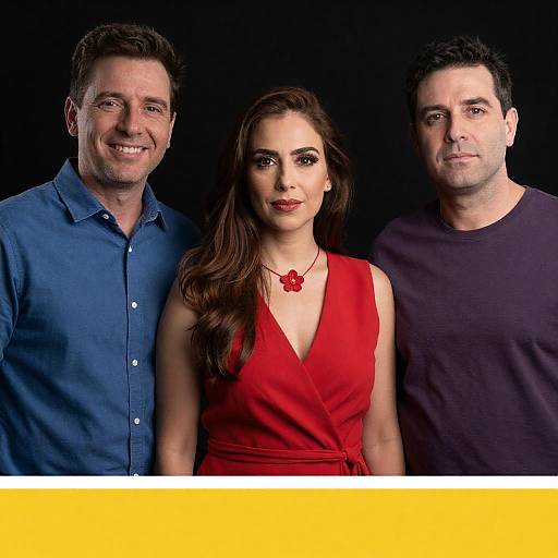 Candid Portrait of Three Friends Together