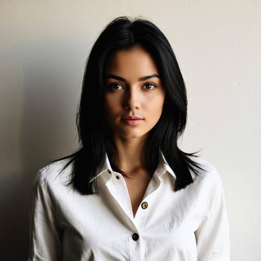 Portrait of Young Woman in White Shirt