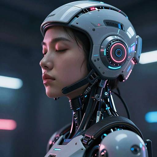 Cyberpunk Female Cyborg Profile