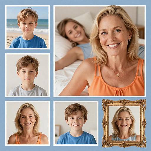Warm Family Moments Collage Photograph