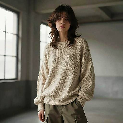 Layered Bangs Nonbinary Fashion Editorial