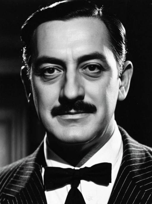 Photorealistic Close-Up of Gomez Addams