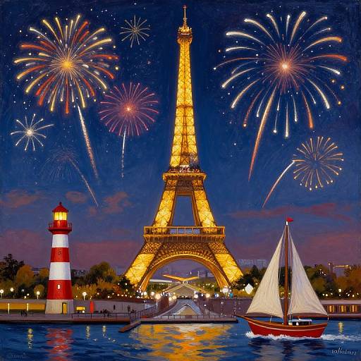 Sublime Folk Art Eiffel Tower Christmas