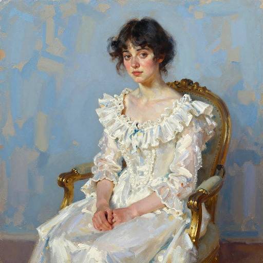 Impressionistic Victorian Woman Portrait