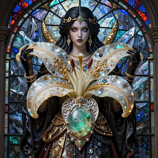 Intricate Gothic Amulet of Lily Deborah