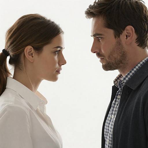 Close Encounter: Intense Couple Portrait