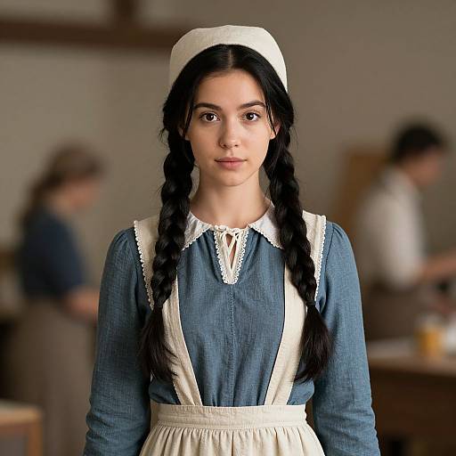 Woman in Pioneer Costume Portrait