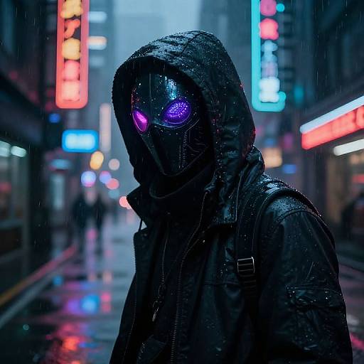 Futuristic Cyberpunk Neon Portrait