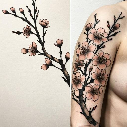 Cherry Blossom Arm Tattoo