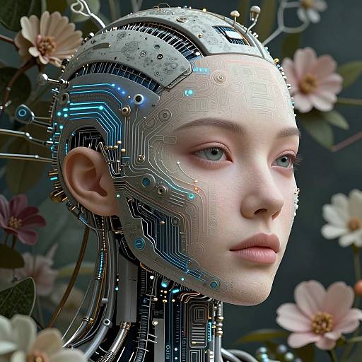 Futuristic Cybernetic AI Portrait