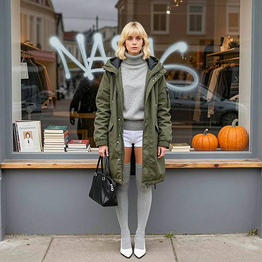 Urban Fashion: Woman at Storefront