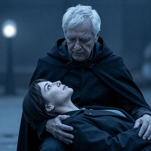 Monochromatic Portrait of Intense Emotions