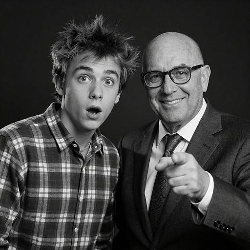 Captivating Black-and-White Portrait of Two Men