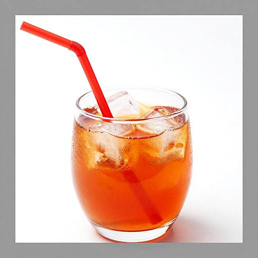 Vibrant Orange-Red Drink Photograph