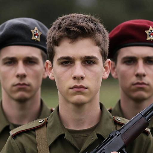 Close-up Portrait of Three Young Men