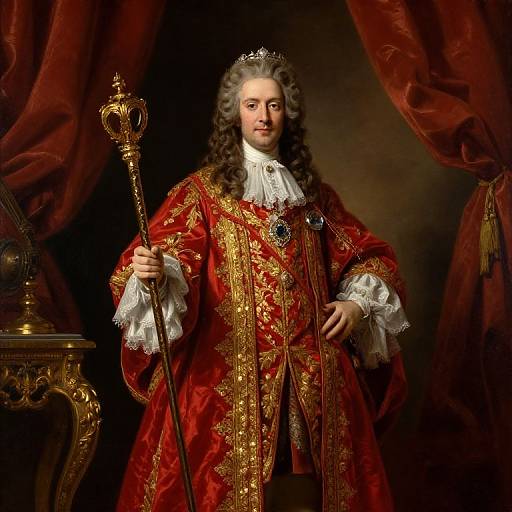 Baroque Royal Portrait with Regal Poise