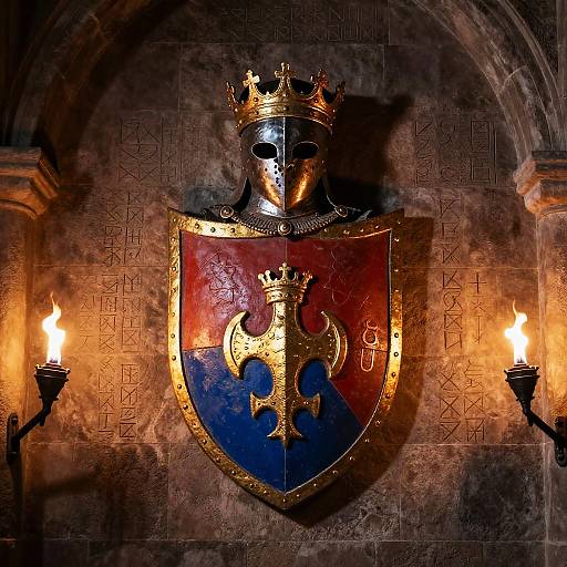 Medieval Royal Coat of Arms Relief