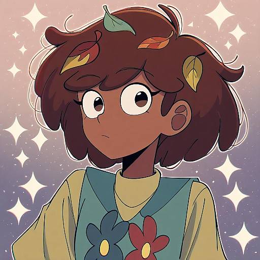 Illustration of Anne boonchuy, amphibia in the style of Satori (aosky9077)