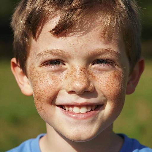 Sunlit Child with Playful Freckles