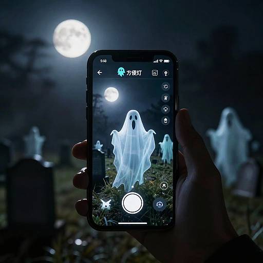 Ghost Hunting App in Haunted Cemetery
