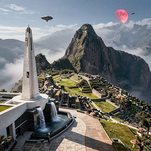 Futuristic Crystal Civilization Architecture