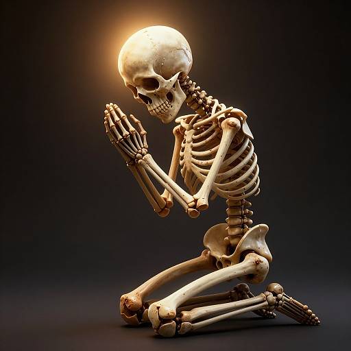 Divine Skeleton Prayer Masterpiece