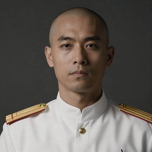 Dramatic Portrait of a Military Man