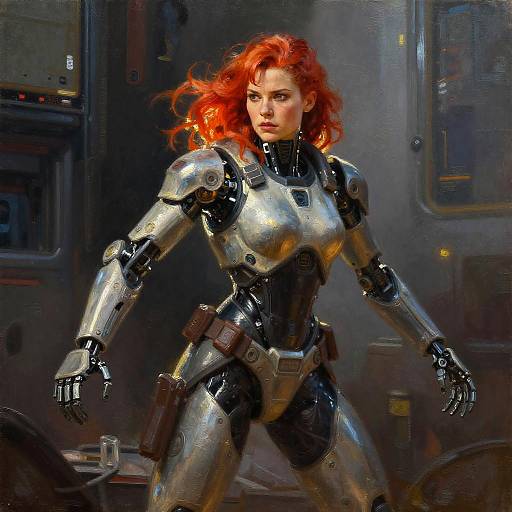 Cybernetic Recon Female Portrait
