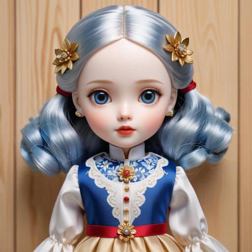 Realistic Portrait of an Elegant Doll