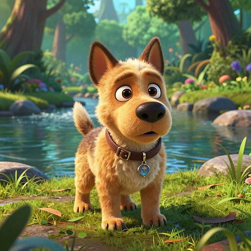 Pixar-Style Enchanted Baby Kelpie