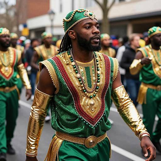 Flamboyant Mardi Gras Festival Outfit