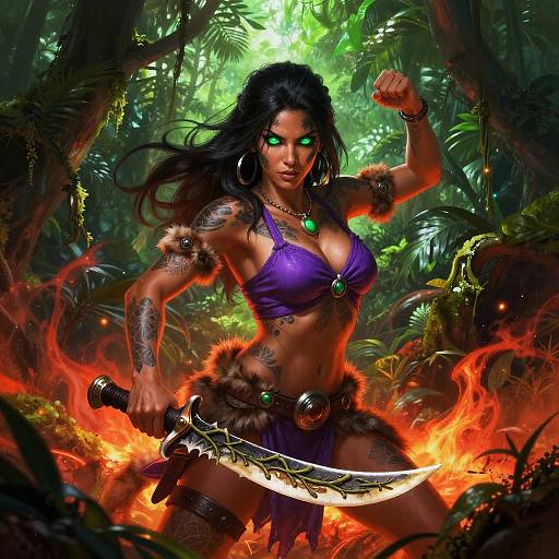 Emerald-Eyed Jungle Scout Warrior