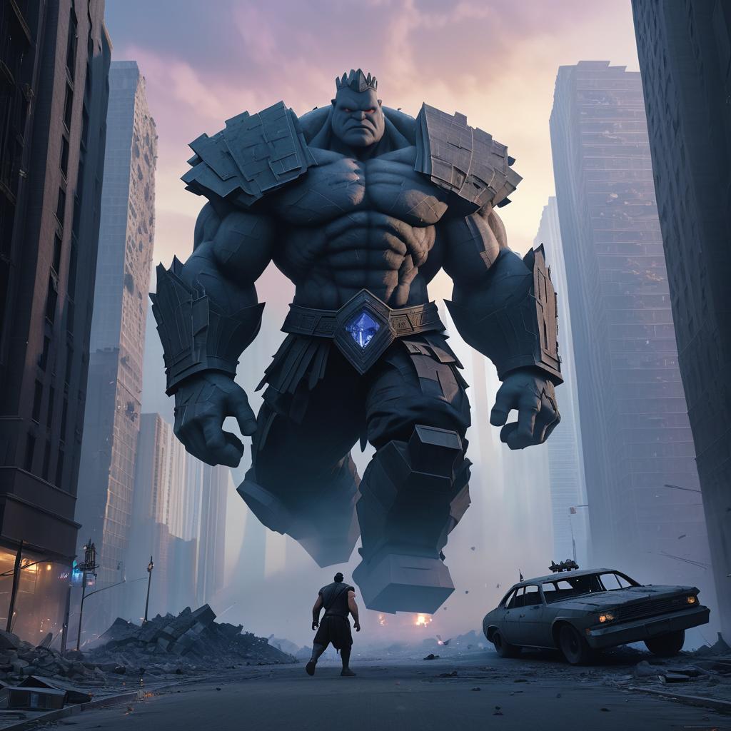 Imperious Stone Giant in Urban Destruction