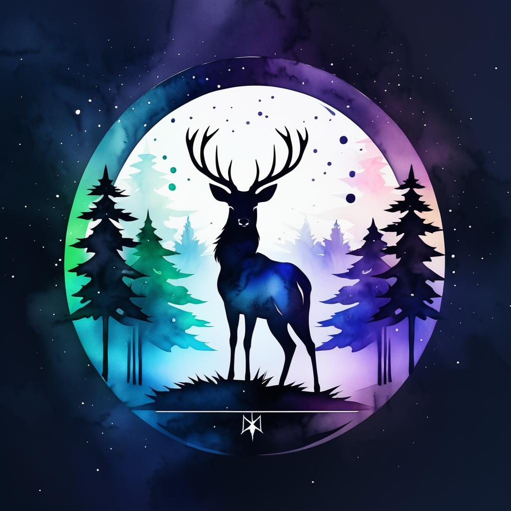 Tranquil HDR Minimalist Deer Logo