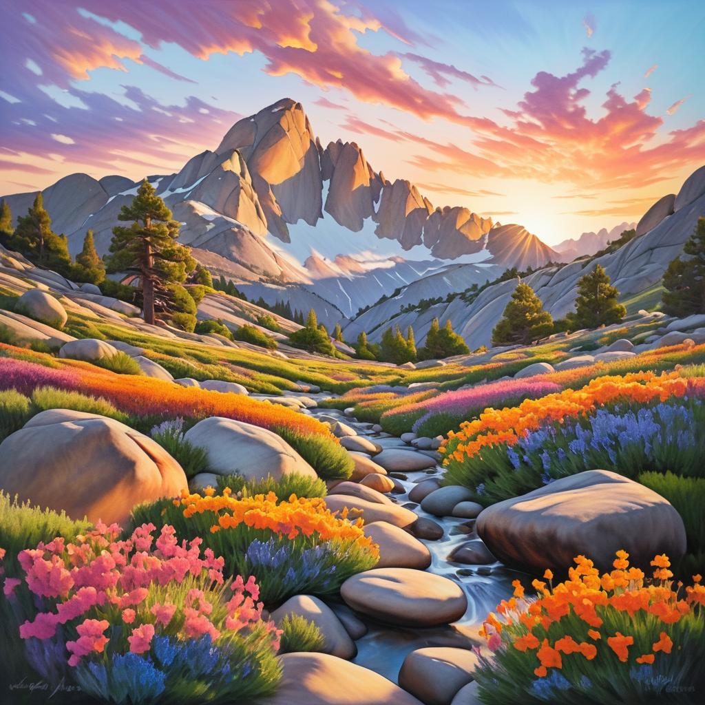 Vibrant Sierra Nevada Sunset Landscape