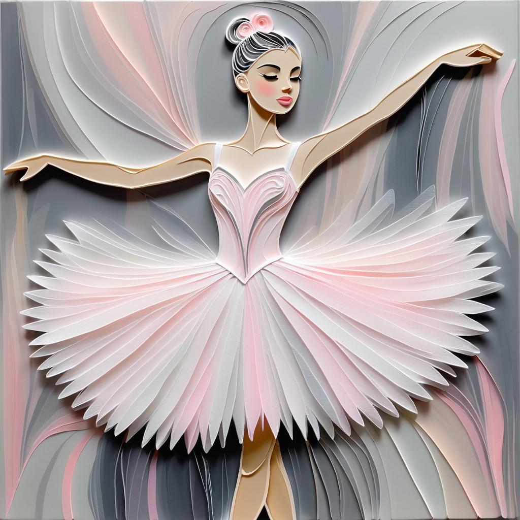 Elegant Ballerina in Quilling Art