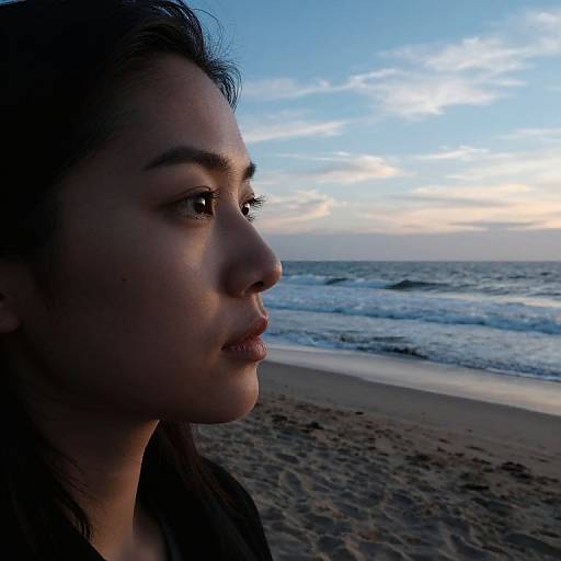 Introspective Dawn on Desolate Beach